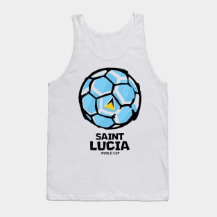 Saint Lucia Football Country Flag Tank Top